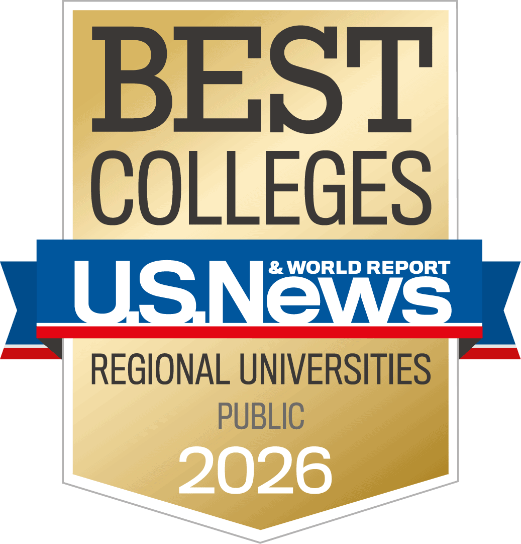Best colleges ranking badge for 2026 by US News & World Report.